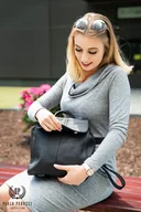 Plecaki - ﻿Czarny Miejski Plecak Damski ze Skóry Naturalnej - miniaturka - grafika 1