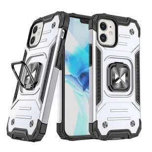 Etui pancerny pokrowiec do iPhone 14 uchwyt magnetyczny Ring Armor srebrny WOZINSKY - Etui i futerały do telefonów Etui pancerny pokrowiec do iPhone 14 uchwyt magnetyczny Ring Armor srebrny WOZINSKY - Etui i futerały do telefonów - miniaturka - grafika 1