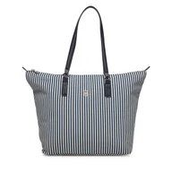 Torebki damskie - Torebka Tommy Hilfiger Poppy Summer Tote AW0AW17203 Granatowy - miniaturka - grafika 1