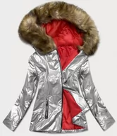 Kurtki damskie - LEKKA ZIMOWA KURTKA DAMSKA METALICZNA SREBRNA (721ART) - Fashionable - miniaturka - grafika 1