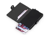 Etui na dokumenty i karty - Etui Skórzane na dokumenty karty Czarne - miniaturka - grafika 1