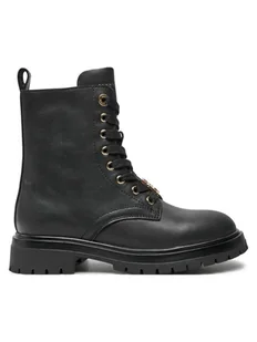 Tommy Hilfiger Trapery Lace Up Bootie T3A5-33568-0092 M Czarny - Buty dla dziewczynek - miniaturka - grafika 1
