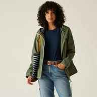 Kurtki i kamizelki sportowe damskie - Regatta Kurtka damska przeciwdeszczowa Bayletta II Zielony, Rozmiar: 46 - miniaturka - grafika 1