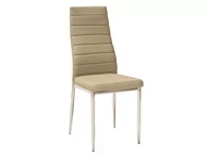 Fotele i krzesła biurowe - Signal Meble Krzesło ekoskóra H261 ciemny beż/chrom - miniaturka - grafika 1