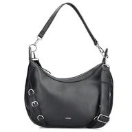 Torebki damskie - Rieker H1014-00 BLACK torebka damska czarna - miniaturka - grafika 1