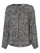 Koszule damskie - comma - Bluzka damska, czarny|biały|wielokolorowy - miniaturka - grafika 1