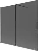 Parawany nawannowe - Mexen Velar parawan nawannowy 2-skrzydłowy rozsuwany 180 x 150 cm, grafit, gun metal - 896-180-000-41-95 - miniaturka - grafika 1
