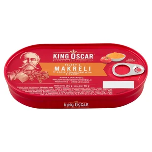 Filety Z Makreli W Sosie Pomidorowym Z Curry 160G King Oscar - Konserwy i dania rybne - miniaturka - grafika 1