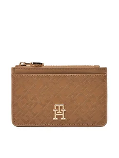 Tommy Hilfiger Etui na karty kredytowe Th Distinct Long Cc Holder Mono AW0AW17401 Brązowy - Etui na dokumenty i karty - miniaturka - grafika 1