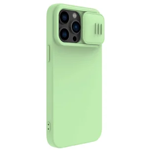 Nillkin CamShield Magnetic Silicone Case etui iPhone 14 Pro magnetyczny MagSafe pokrowiec z osłoną na aparat zielony - Etui i futerały do telefonów - miniaturka - grafika 3