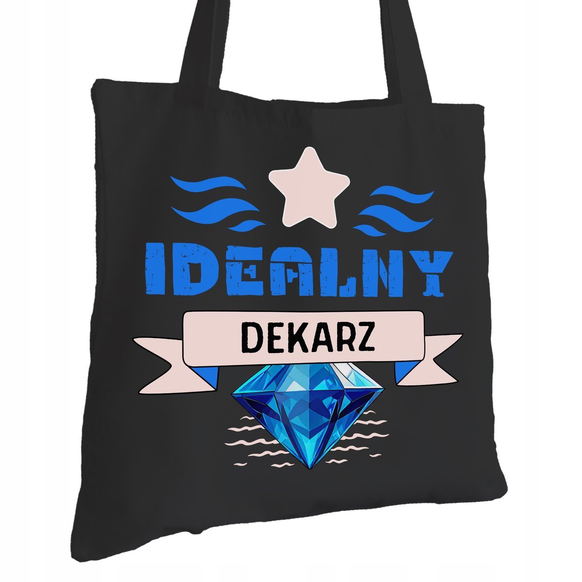 Torba Bawełniana dla Dekarza Czarna Na Prezent ekologiczna Trwały Nadruk