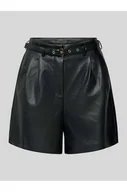 Spodnie sportowe damskie - Szorty o luźnym kroju z imitacji skóry z paskiem model HEIDI - Only - miniaturka - grafika 1