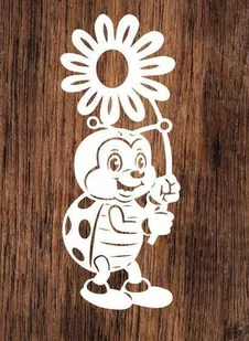 Biedronka z kwiatkiem - wycinanka z kartonu - Zabawki kreatywne - miniaturka - grafika 1