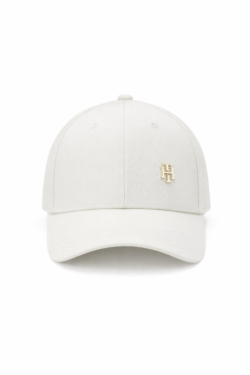 TOMMY HILFIGER CZAPKA Z DASZKIEM Z LOGO ECRU 1I3B