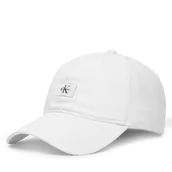 Czapki damskie - Czapka z daszkiem Calvin Klein Monologo Woven Patch Bb Cap LV04D5077G Biały - miniaturka - grafika 1