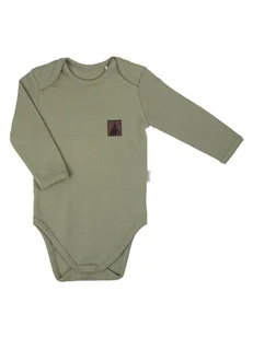 Chłopięce Body bawełniane długi rękaw Zielone, Nicol,r.80 - Body dla niemowląt - miniaturka - grafika 1