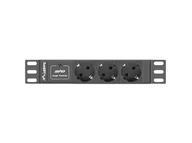 Listwy zasilające - Lanberg Lanberg listwa zasilająca Rack PDU 10 1U 10A 3x 230v Shucko 2m czarna (PDU-03F-0200-IEC-BK) - miniaturka - grafika 1