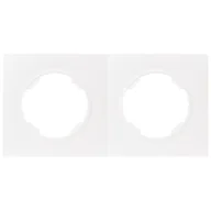 Klawisze i ramki - DPM Ramka podwójna Soul biała - miniaturka - grafika 1