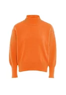 Swetry damskie - myMo Damski sweter z dzianiny w stylu vintage pomarańczowy XL/XXL - miniaturka - grafika 1