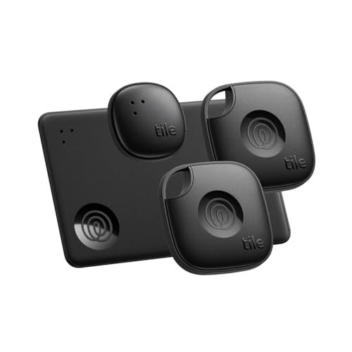 Tile by Life360 Essentials (2024) – Lokalizatory Bluetooth do kluczy, portfeli, pilotów itp.; Łatwo znajdziesz każdą rzecz. Zgodność: iOS i Android. 4 szt. w zestawie (Mate/Slim/Sticker)