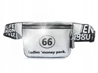 Nerki - nerka saszetka torba na pas przez ramię srebrna - miniaturka - grafika 1