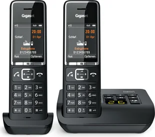 Gigaset Comfort 550A duo czarny/chrom - Telefony stacjonarne - miniaturka - grafika 1