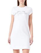 Sukienki - Love Moschino Damska sukienka o kroju slim fit o kroju"A", biała (Optical White), rozmiar 38, optical white, 38 - miniaturka - grafika 1