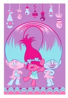 Koce - Trolls Koc trolls dziewcząt polaru  fioletowy, liliowy, UNI TLSGLOFL002UK - miniaturka - grafika 1