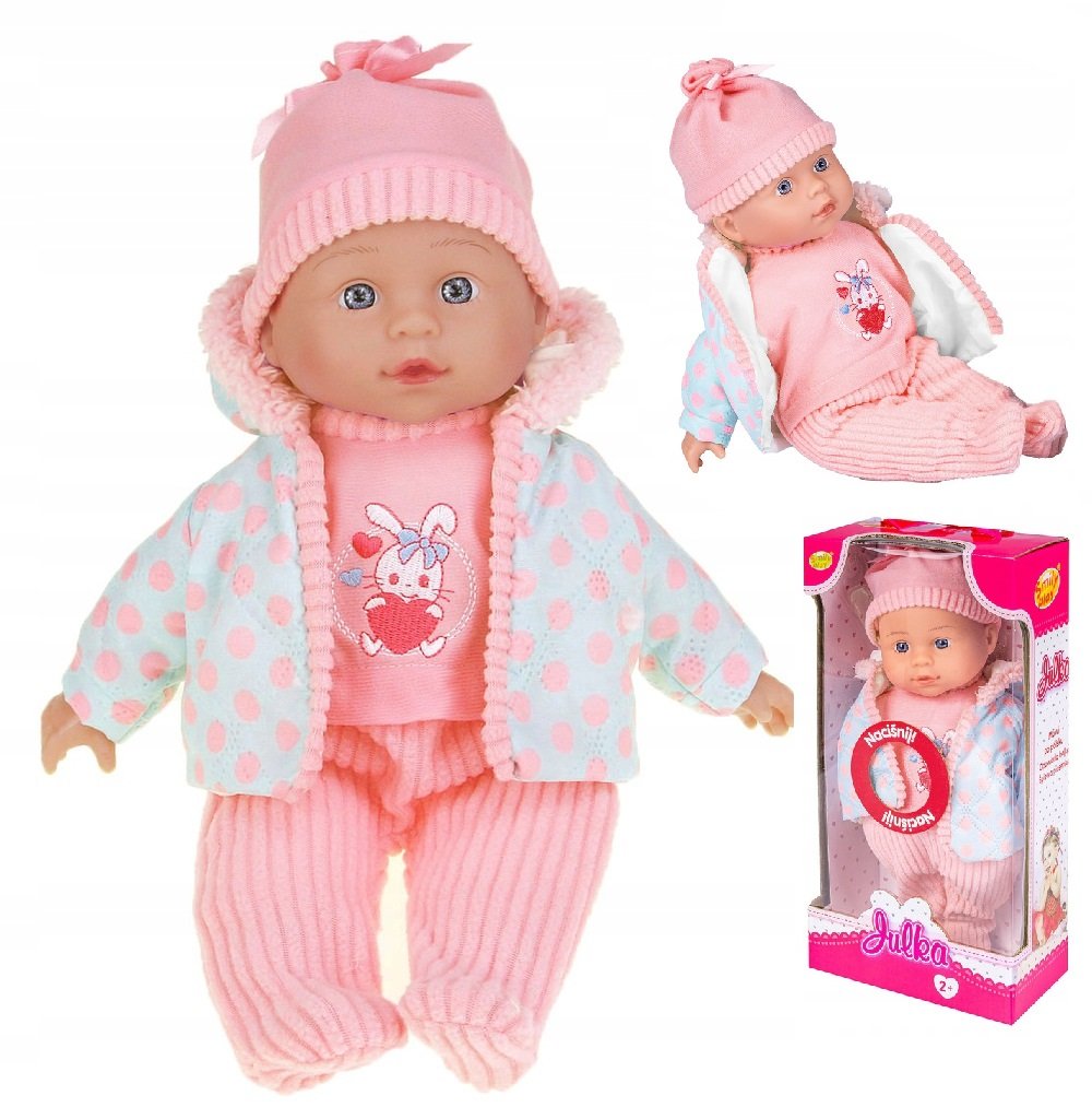 Lalka Bobas Duża Interaktywna Córeczka Julka Mówi Śpiewa Uczy 2L+ 32CM