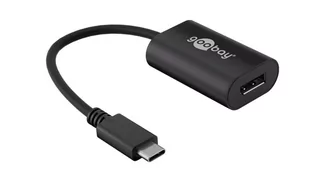 Goobay Adapter USB-C (TM); USB-C adapter (TM), czarna, 0.2 m  gniazdo USB typu C (TM) wtyczka > DisplayPort 38530 - Adaptery i przejściówki - miniaturka - grafika 1