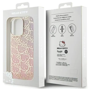 Oryginalne Etui IPHONE 14 PRO MAX Hello Kitty Hardcase IML Gradient Electrop Crowded Kitty Head (HKHCP14XHCHPEP) różowe - Etui i futerały do telefonów - miniaturka - grafika 8