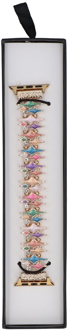 GlacierX Nowa bransoleta do smartwatcha GlacierX Gleam Galaxy Stretch Bracelet Golden Prism do Apple Watch 38/40/41mm Złoto-Kolorowa