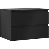Szafki łazienkowe - Mexen Orio szafka łazienkowa podumywalkowa 70 cm z blatem, 2 szuflady, czarna mat - 91A10-07047-2-BFFC71 - miniaturka - grafika 1