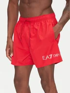 Kąpielówki męskie - EA7 Emporio Armani Szorty kąpielowe 7M000519 AF13049 M5023 Czerwony Regular Fit - miniaturka - grafika 1