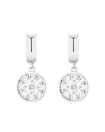 Kolczyki - Srebrne kolczyki z rozetką - miniaturka - grafika 1