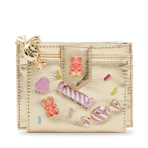 Betsey Johnson Damski portfel Candy Bifold, złoty, jeden rozmiar