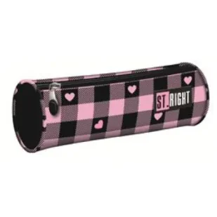 St. Majewski Piórnik tuba PU1 Pink Checkered - Piórniki - miniaturka - grafika 1