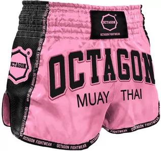 Spodnie sportowe męskie - Spodenki Muay Thai Octagon Pink - grafika 1