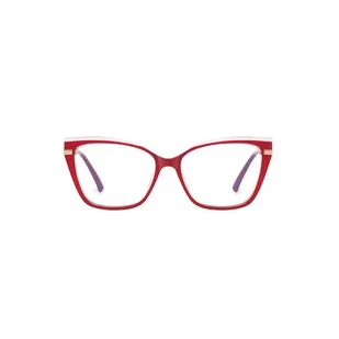 Okulary kocie do komputera damskie z filtrem BLUE Light zerówki 2577-3 - Okulary korekcyjne, oprawki, szkła - miniaturka - grafika 1