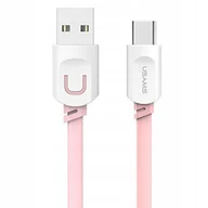 Kable USB - P4Y Kabel USB-C US-SJ113 1m różowy - miniaturka - grafika 1
