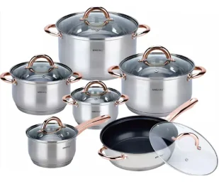 Zestaw Garnków Nowoczesny Na Indukcję M2-R16 - Zestawy garnków i patelni Zestaw Garnków Nowoczesny Na Indukcję M2-R16 - Zestawy garnków i patelni - miniaturka - grafika 1