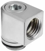 Chłodzenie wodne - EK Water Blocks EK-Torque Micro Adapter 90 stopni G1/4 cala męski na G1/4 cala żeński - obrotowy satynowy tytan - miniaturka - grafika 1