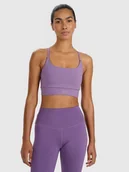 Bielizna sportowa damska - 4F Biustonosz treningowy z niskim wsparciem - różowy XS - miniaturka - grafika 1