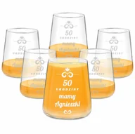 Szklanki - Szklanki grawerowane avant garde x6 dla mamy na 50 urodziny - miniaturka - grafika 1