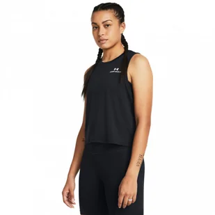 Damski top treningowy Under Armour Rush Energy Crop Tank - czarny - UNDER ARMOUR - Koszulki sportowe damskie - miniaturka - grafika 1