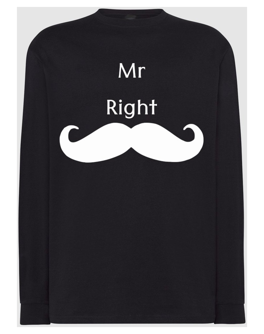 Walentynki Longsleeve męski nadruk Mr Right r.XL