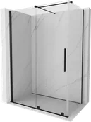 Kabiny prysznicowe - Mexen Velar kabina prysznicowa rozsuwana 160x70 cm, transparent, czarna - 871-160-070-01-70 - miniaturka - grafika 1