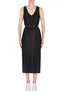 Armani Exchange Damska plisowana sukienka, Classic Fit, czarna, 3X Large, czarny, 3XL - Sukienki - miniaturka - grafika 1