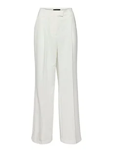 VERO MODA Spodnie damskie Vmzelda Hr Wide Pant, Snow White, 40W / 32L - Spodnie damskie - miniaturka - grafika 1