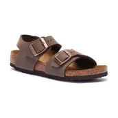 Buty dla dziewczynek - Birkenstock Skórzane sandały New York - miniaturka - grafika 1
